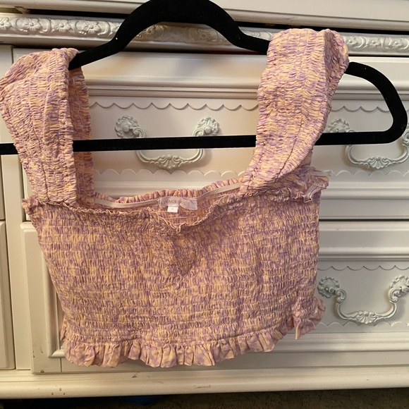 Purple and orange tank top and skirt matching set - Picture 2 of 4